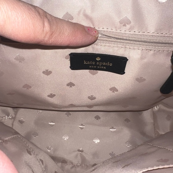 Kate Spade Black Mini Backpack Purse with Cream Interior ♠️ - Picture 3 of 3